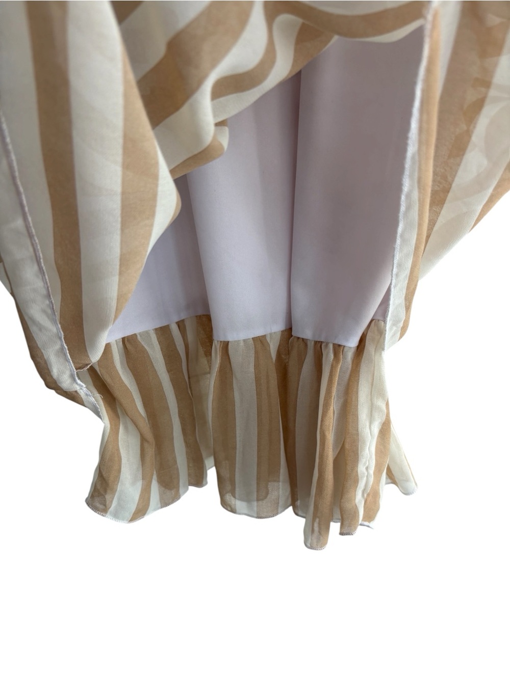 BURBERRY Striped Sleeveless Tunic in Beige/White -- No SIZE or FABRIC TAGS - Picture 8 of 14